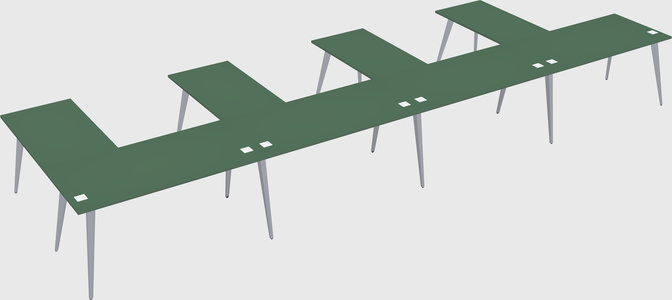 Modern l-shaped office desk