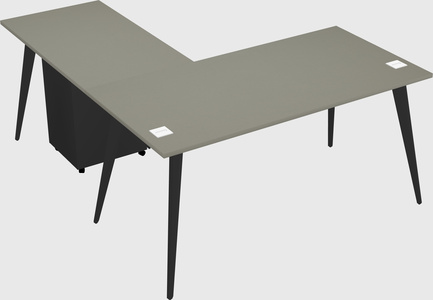 Modern l-shaped office desk