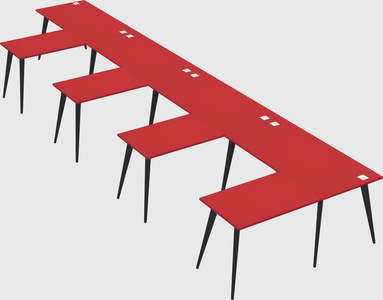 Modern l-shaped office desk