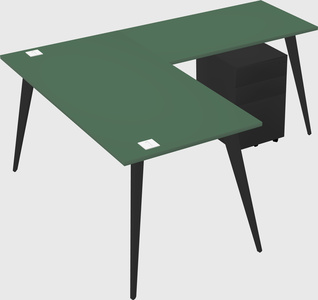 Modern l-shaped office desk