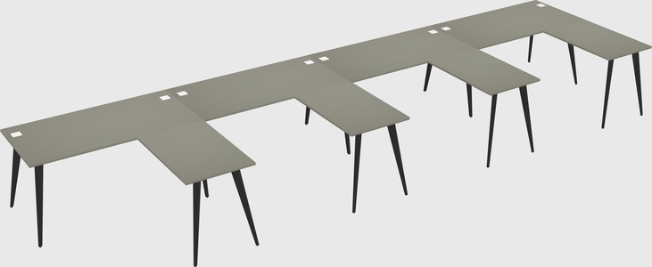 Modern l-shaped office desk