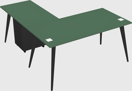 Modern l-shaped office desk
