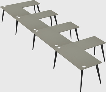 Modern l-shaped office desk