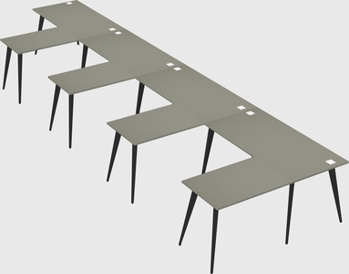 Modern l-shaped office desk