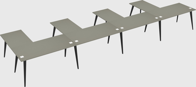 Modern l-shaped office desk