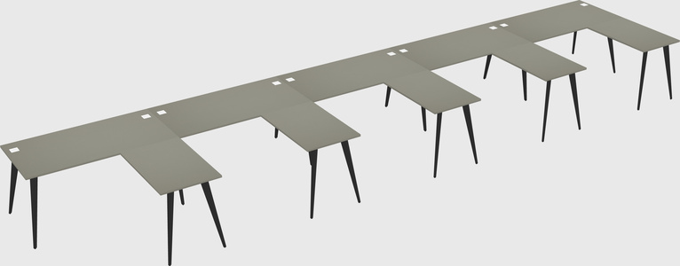 Modern l-shaped office desk