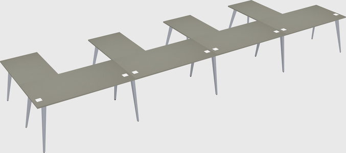 Modern l-shaped office desk