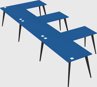 Modern l-shaped office desk