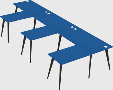 Modern l-shaped office desk