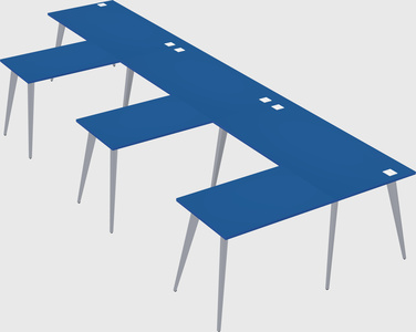 Modern l-shaped office desk