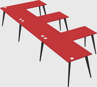 Modern l-shaped office desk