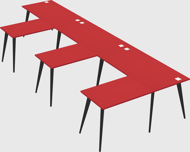 Modern l-shaped office desk