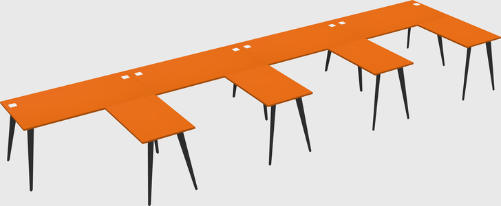 Modern l-shaped office desk