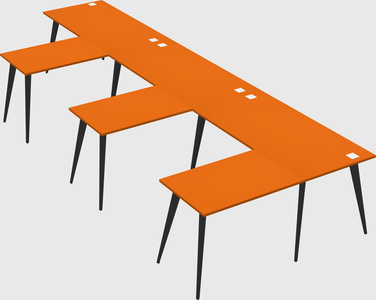 Modern l-shaped office desk