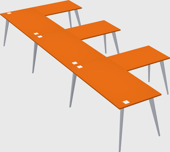 Modern l-shaped office desk