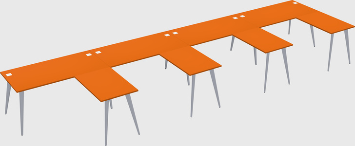 Modern l-shaped office desk