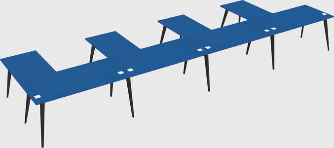 Modern l-shaped office desk