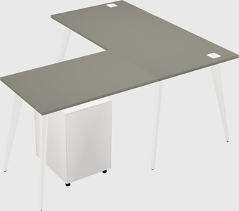Modern l-shaped office desk