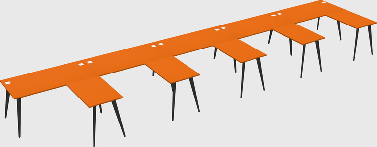 Modern l-shaped office desk