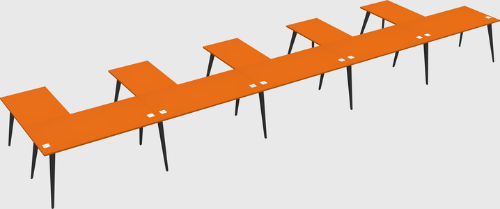 Modern l-shaped office desk