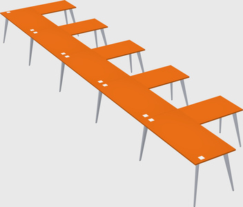 Modern l-shaped office desk