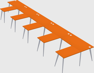 Modern l-shaped office desk