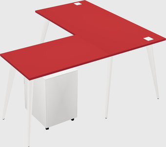 Modern l-shaped office desk