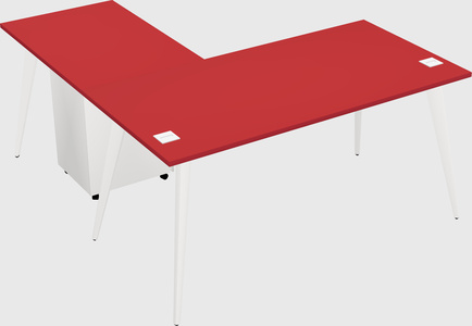 Modern l-shaped office desk
