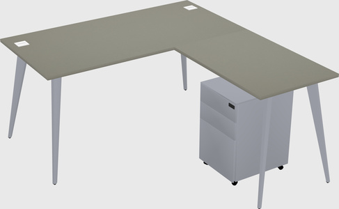 Modern L-shaped Office Desk
