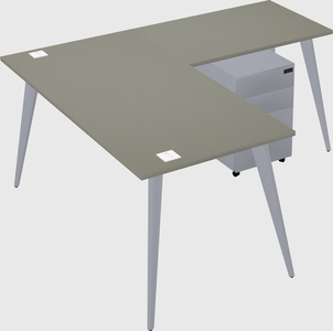 Modern l-shaped office desk
