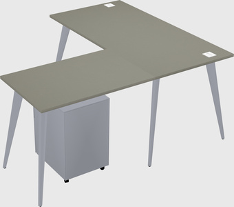 Modern l-shaped office desk