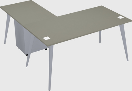Modern l-shaped office desk