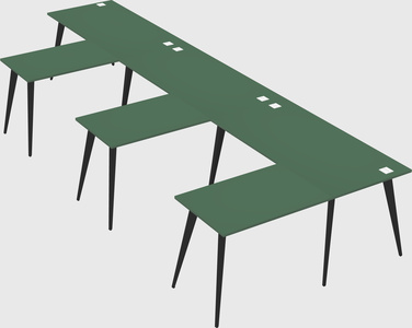 Modern l-shaped office desk