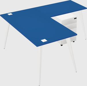 Modern l-shaped office desk
