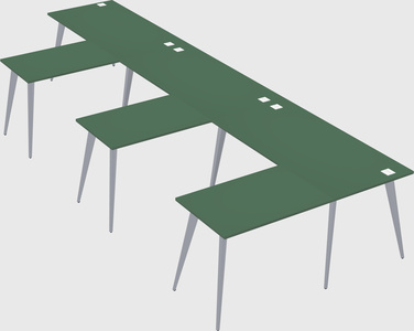 Modern l-shaped office desk