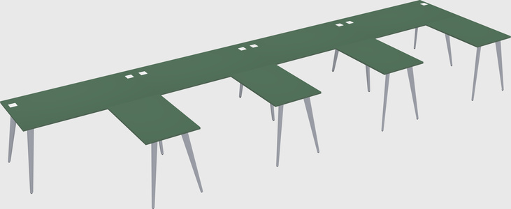 Modern l-shaped office desk