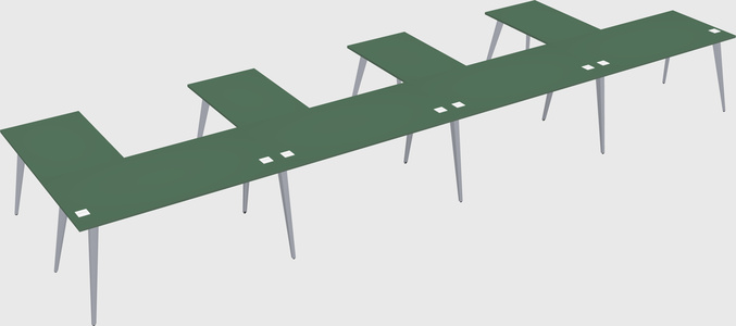 Modern l-shaped office desk