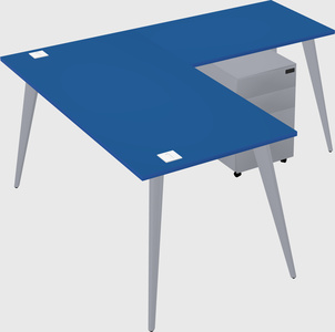 Modern l-shaped office desk