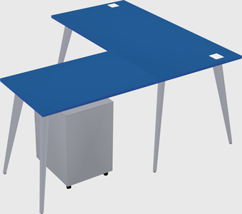 Modern l-shaped office desk