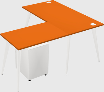 Modern l-shaped office desk