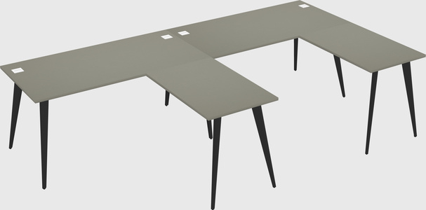 Modern l-shaped office desk