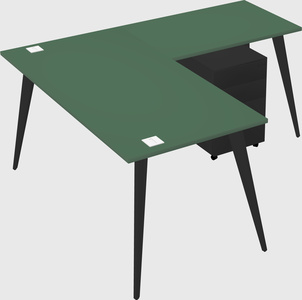 Modern l-shaped office desk