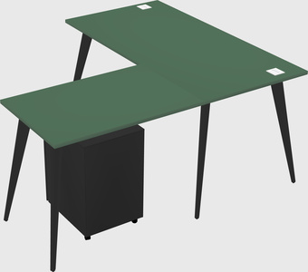Modern l-shaped office desk