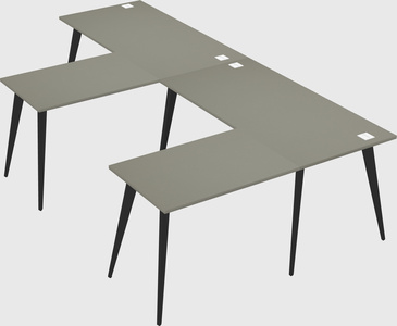 Modern l-shaped office desk