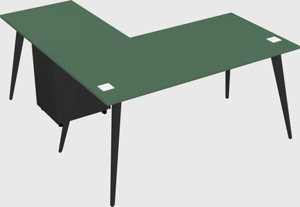 Modern l-shaped office desk