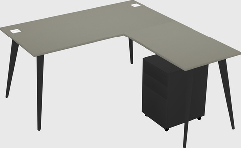 Modern L-shaped Office Desk