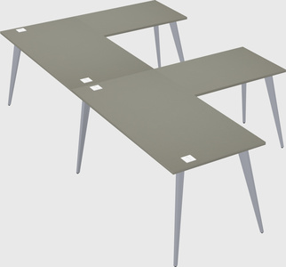 Modern l-shaped office desk