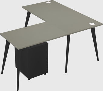 Modern l-shaped office desk