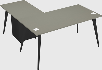 Modern l-shaped office desk