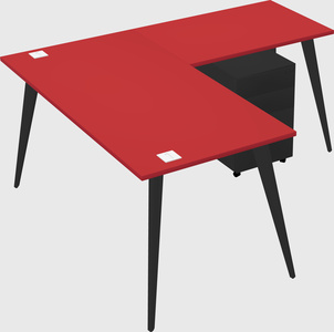 Modern l-shaped office desk